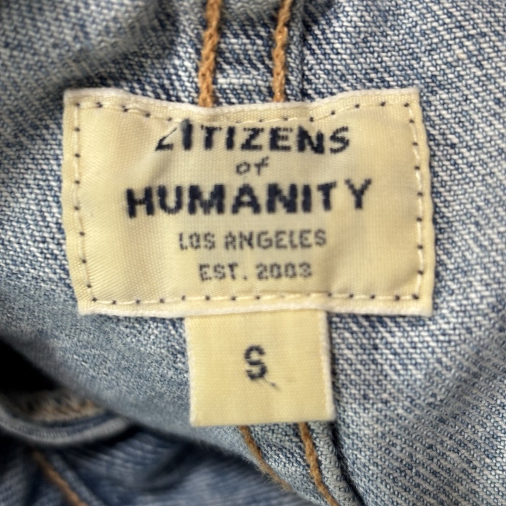 Citizens of Humanity Denim Utility Jumpsuit Women's Small Light Wash Coveralls - Picture 10 of 11